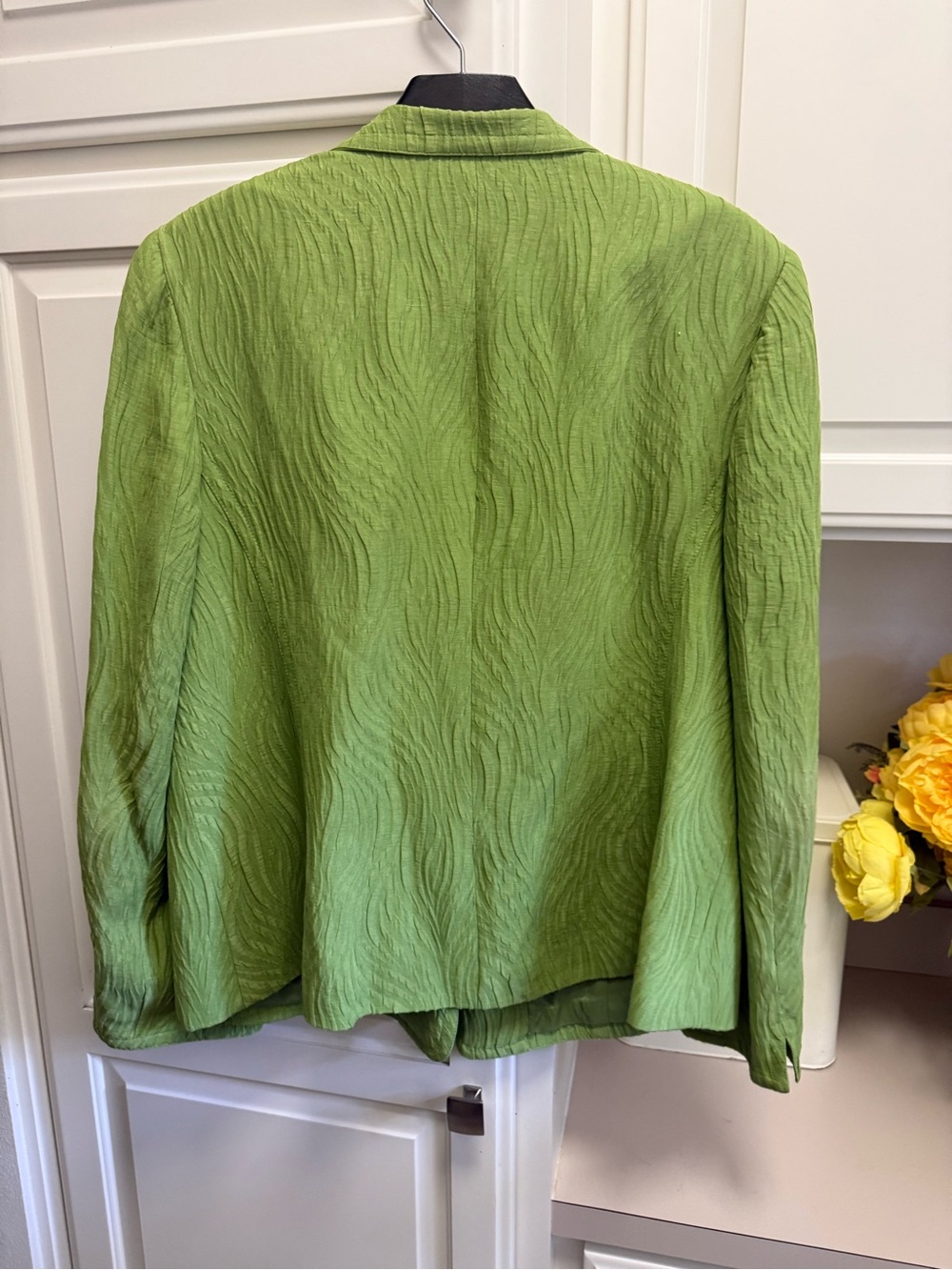 Jones New York Bright Green Single-Button Textured Blazer - Picture 2 of 6